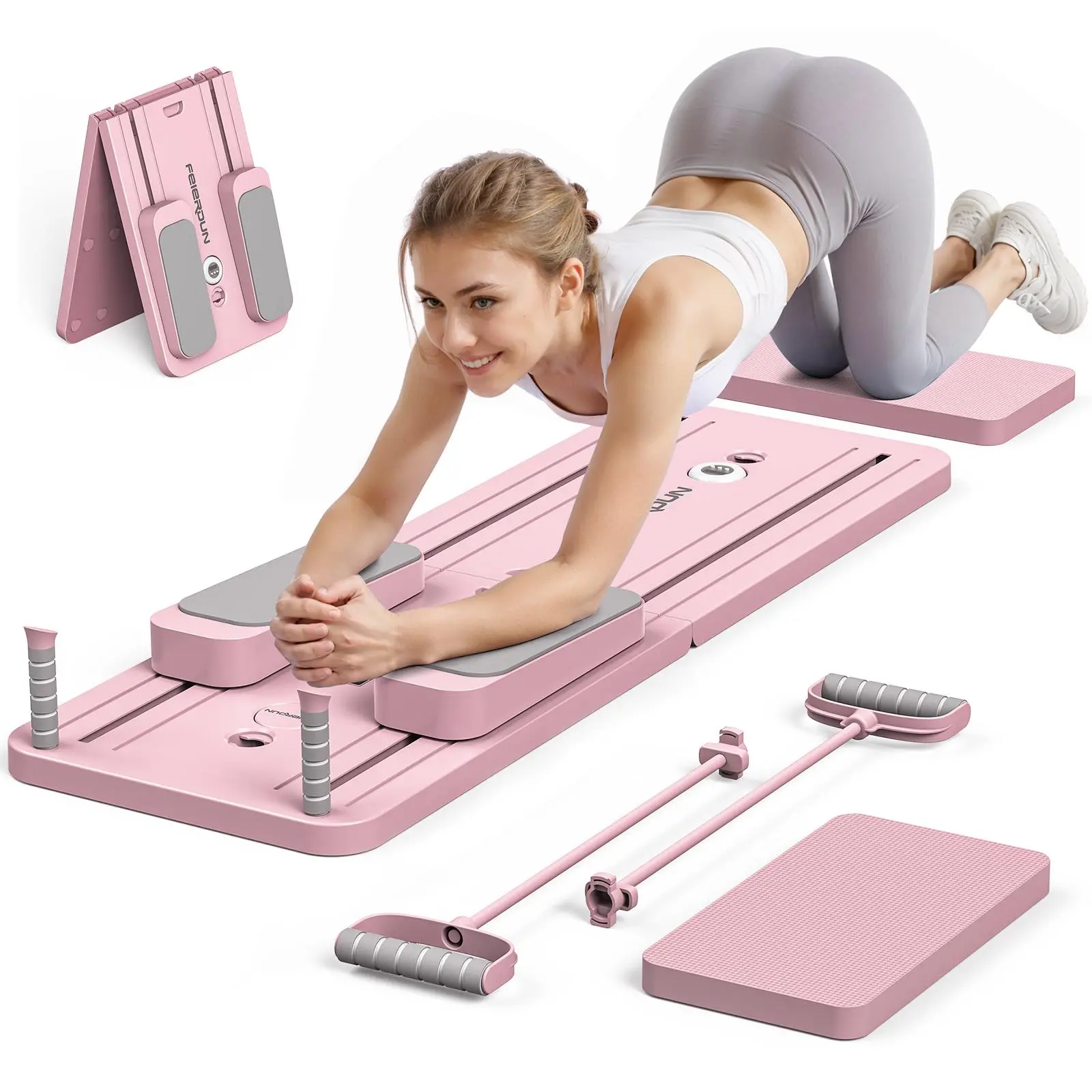 Pilates Yoga Equipment - Składana deska do pilatesu, wielofunkcyjny trenażer