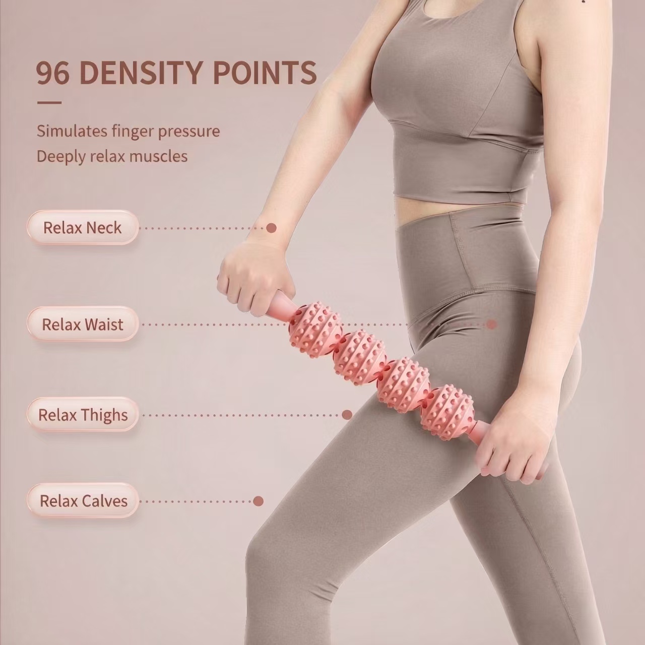 Pilates Yoga Ball - Wałek do masażu jogi z zębami